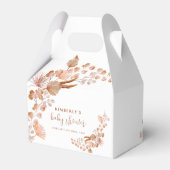 Neutrale kleine Wildblume Boho Babydusche Geschenkschachtel (Rückseite)