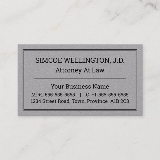 Neutrale, konservative und entpackende Visitenkart Visitenkarte (Vorderseite)