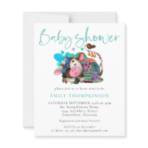 Neutrale Kuh Aquamarin Baby Dusche für das Haushal