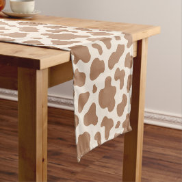 Neutrale Kuh-Druck Western-Cowboy-Beige-Braun Kurzer Tischläufer