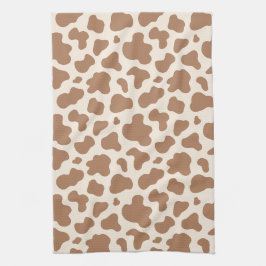 Neutrale Kuhdruck-Western-Cowboy-Beige-Braun Geschirrtuch