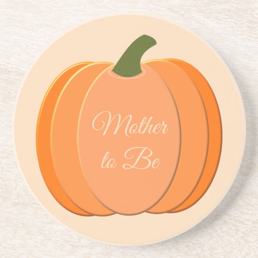 Neutrale Kürbismutter für niedliches Orangengeschl Getränkeuntersetzer (Vorne)