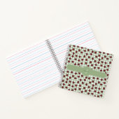 Neutrale Ladybug Muster Green Gingham Name Notizblock (Innenseite)