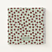 Neutrale Ladybug Muster Green Gingham Name Notizblock (Rückseite)