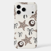 Neutrale Leopard-Print-Handyhülle mit Sternen und 