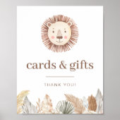 Neutrale Lion-Leaf-Karten und Geschenkzeichen Poster (Vorne)