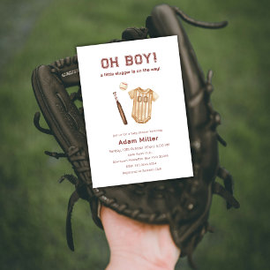 Neutrale Little Slugger Baseball-Baby-Party Einladung