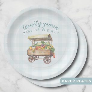 Neutrale lokale Babydusche Pappteller