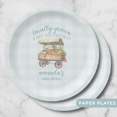 Neutrale lokale Babydusche Pappteller