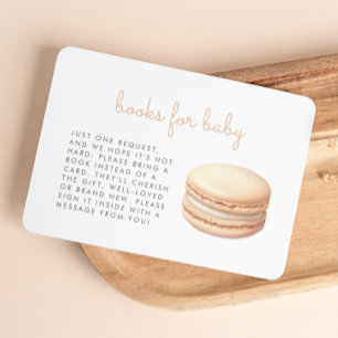 Neutrale Macaron-Baby-Shower-Bücher-Beilagekarte Begleitkarte