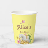 Neutrale Mami- und Baby-Niedlich-Babydusche Pappbecher (Rückseite)