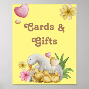 Neutrale Mami- und Baby-Niedlich-Karte und -Gesche Poster
