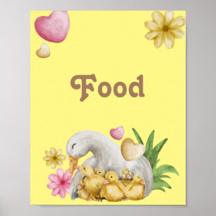 Neutrale Mami- und Baby-Niedliche Ernährung Poster