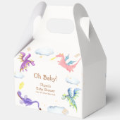 Neutrale Märchenschwärme Magic Dragon Baby Shower Geschenkschachtel (Rückseite)