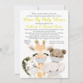 Neutrale Masken für geschlechtsspezifische Tiere m Einladung (Vorderseite)