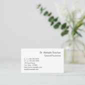 Neutrale medizinische berufliche Geschäfts-Karte Visitenkarte (Stehend Vorderseite)