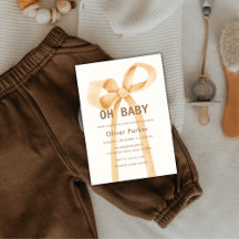 Neutrale Minimalistisch Bow Babydusche