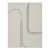 Neutrale Minimalistisch Line Art | Abstrakte Wandb Poster (Vorderseite)