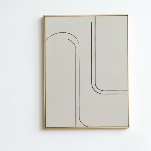 Neutrale Minimalistisch Line Art | Abstrakte Wandb Poster
