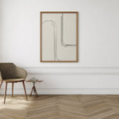 Neutrale Minimalistisch Line Art | Abstrakte Wandb Poster