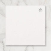 Neutrale Minimalistische Babyduschkleidung Geschenkanhänger (Rückseite)