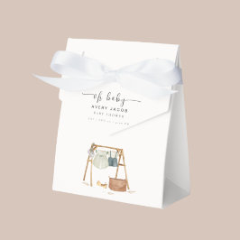 Neutrale Minimalistische Babyduschkleidung Geschenkschachtel