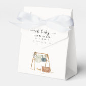 Neutrale Minimalistische Babyduschkleidung Geschenkschachtel (Vorderseite)