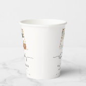 Neutrale Minimalistische Babyduschkleidung Pappbecher (Rechts)