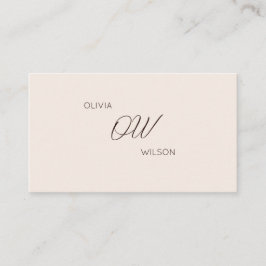 Neutrale Minimalistische Berufliche Visitenkarte