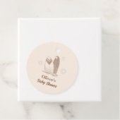 Neutrale Minimalistische Boho Surfboard Babydusche Geschenkanhänger (Beispiel)