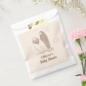 Neutrale Minimalistische Boho Surfboard Babydusche Geschenktütchen (Versiegelt)