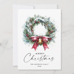 Neutrale Minimalistische Boho-Weihnachtskompositio Feiertagskarte