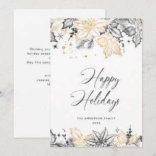 Neutrale minimalistische Boho-Weihnachtskompositio Feiertagskarte