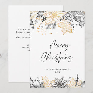 Neutrale minimalistische boho-Weihnachtskompositio Feiertagskarte