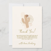 Neutrale Minimalistische Boho Wüstendusche Dankeskarte (Vorderseite)