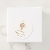 Neutrale Minimalistische Boho Wüstendusche Geschenkanhänger (Beispiel)