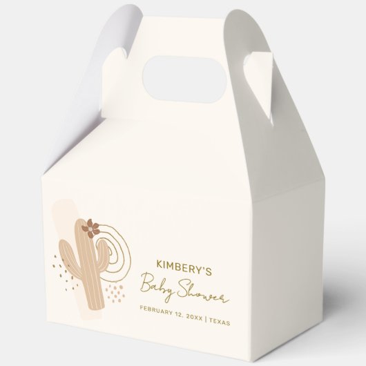 Neutrale Minimalistische Boho Wüstendusche Geschenkschachtel (Rückseite)