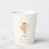 Neutrale Minimalistische Boho Wüstendusche Pappbecher (Rückseite)