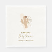 Neutrale Minimalistische Boho Wüstendusche Serviette (Vorderseite)