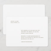 Neutrale Minimalistische Geburt Ankündigung (Vorne/Hinten)