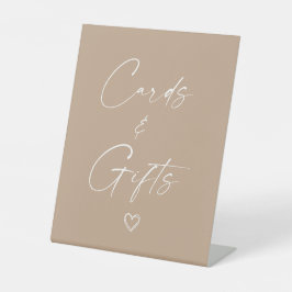 Neutrale Minimalistische Karten und Geschenke Sockelschild