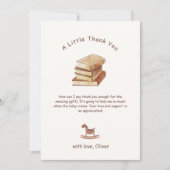 Neutrale Minimalistische neue Kapitel Buch Kinderd Dankeskarte (Vorderseite)