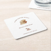 Neutrale Minimalistische neue Kapitel Buch Kinderd Rechteckiger Pappuntersetzer (angewinkelt)