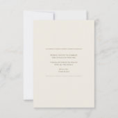 Neutrale Minimalistische Skriptnamen und große Dat Save The Date (Rückseite)