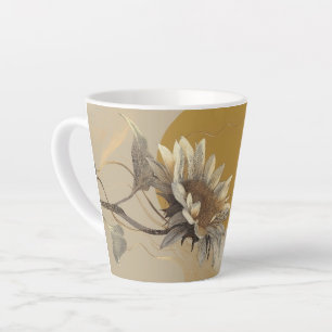 Neutrale minimalistische Sonnenblumenumrandung Milchtasse