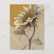 Neutrale minimalistische Sonnenblumenumrandung