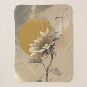 Neutrale minimalistische Sonnenblumenumrandung Sherpadecke