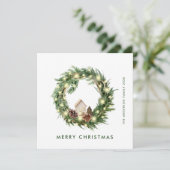 Neutrale Minimalistische Weihnachtskomposition Feiertagskarte (Stehend Vorderseite)