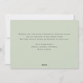 Neutrale Minimalistische Weihnachtskomposition Feiertagskarte (Rückseite)