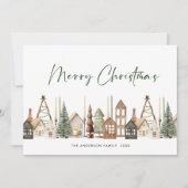 Neutrale Minimalistische Weihnachtskomposition Feiertagskarte (Vorderseite)